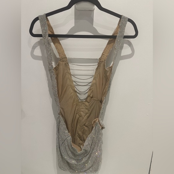 custom sparkly rhinestone deep v dress backless - Picture 8 of 13